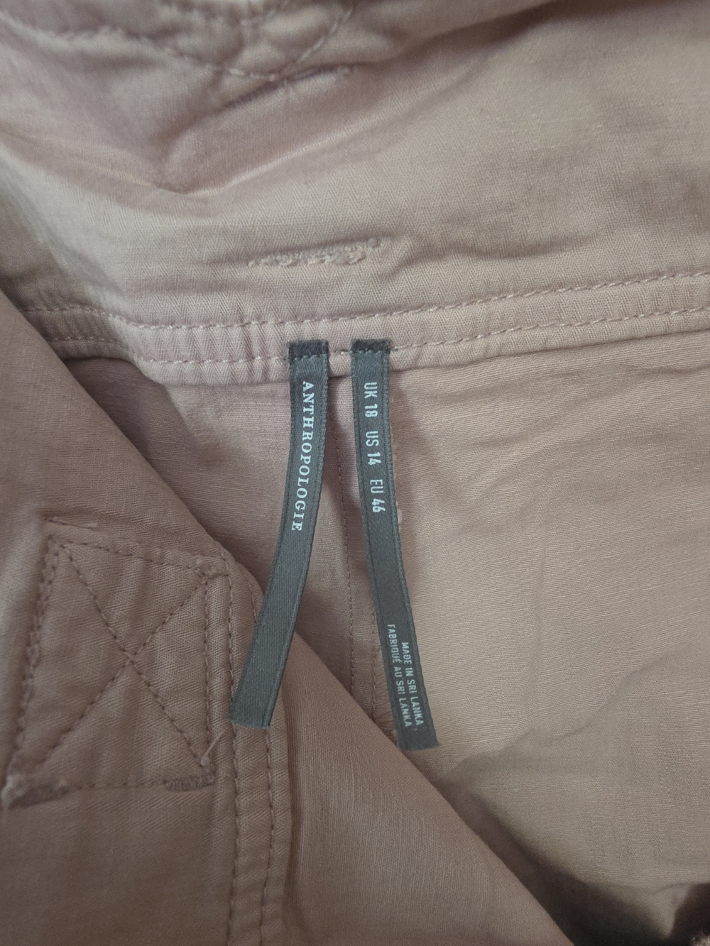 Anthropologie Dusty Rose Buckle Detail Barrel Pants